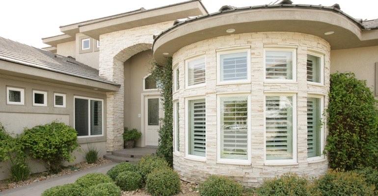 Exterior view of shutters Bluff City home